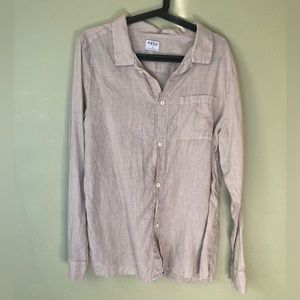 Esby linen button down blouse, size large